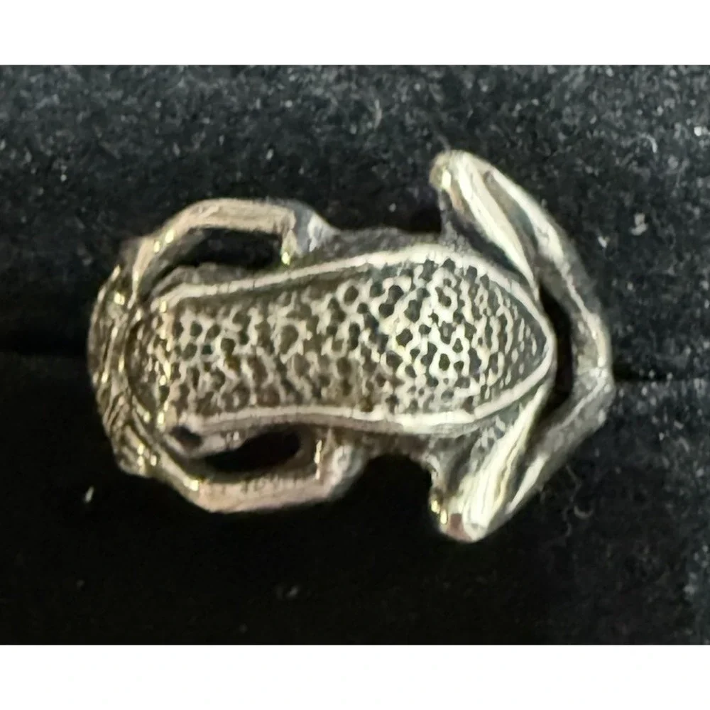 Vintage Sterling Silver 925  Frog Ring Size 8.75